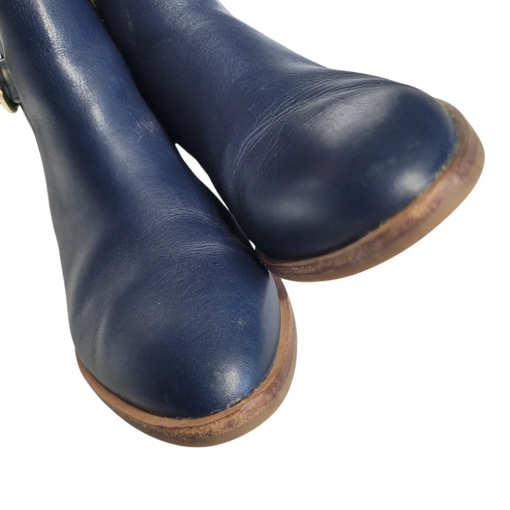 Talbots Navy Ankle Healed Boots Size 6.5